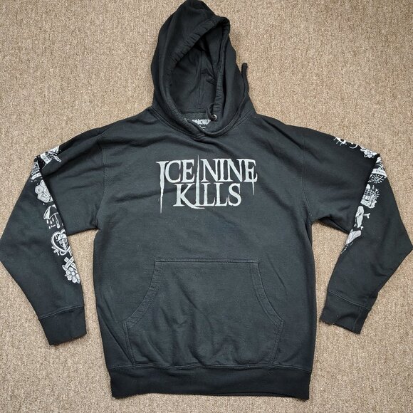ICE NINE KILLS Hoodie Sweatshirt Men M Black Welcome to Horrorwood Graphic - Picture 1 of 10